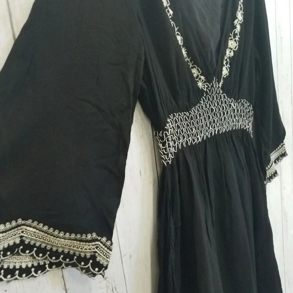 Maurices Embroidered Bohemian Bell Sleeve Dress - Picture 8 of 9